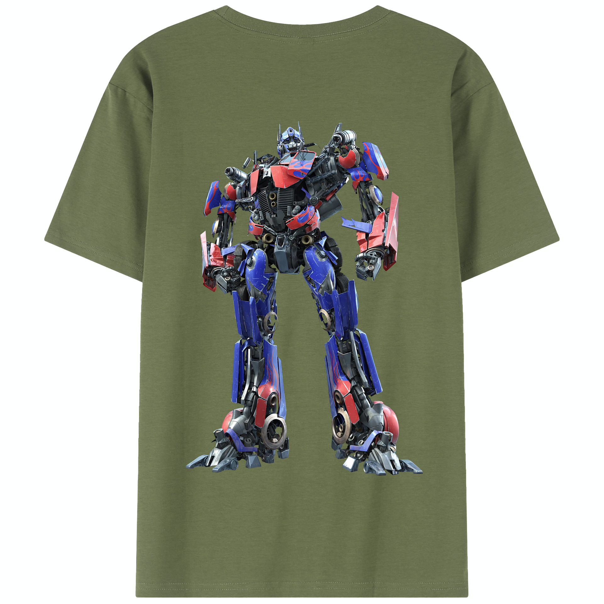 （画像用） Transformers トランスフォーマー 綿100％半袖Tシャツ（背面プリント）